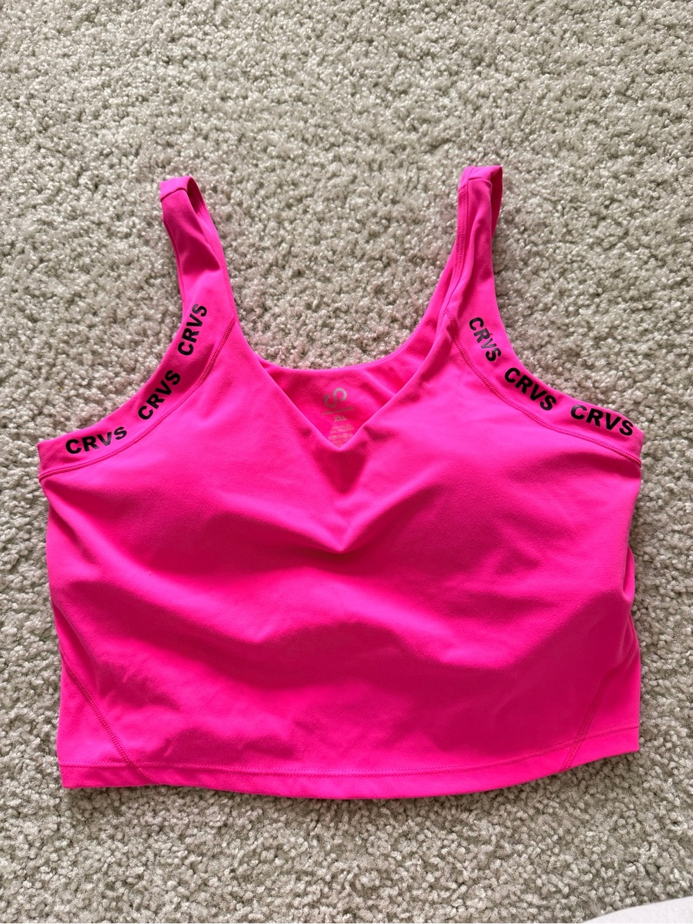CRVS Hot Pink Sport Crop Tank